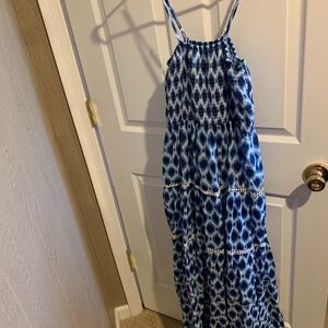 Top It Off Blue and White Maxi Dress